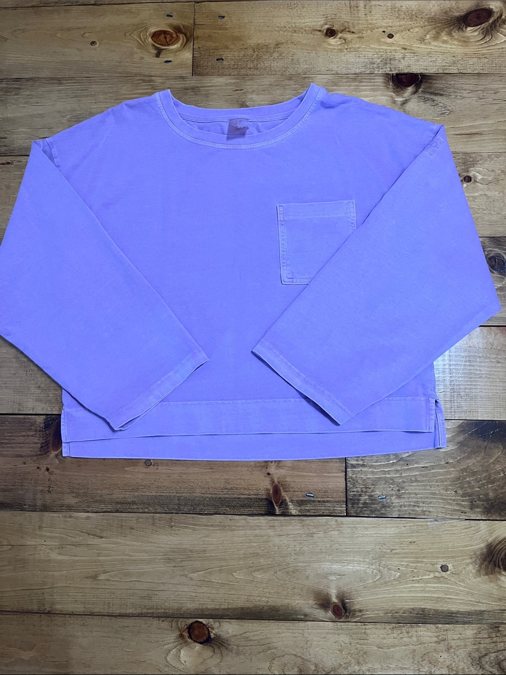 CALIA by Carrie Underwood Lilac Long-Sleeve Pocket Tee